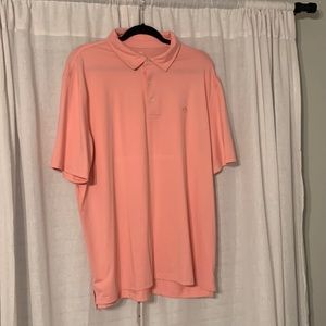 Southern Tide DRIVER BRRR°® PERFORMANCE POLO SHIRT - Pink/Salmon - Size XL